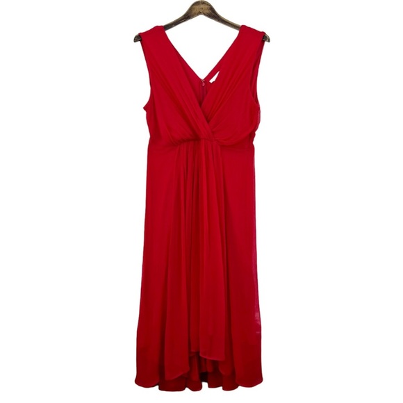 Soft Surroundings Dresses & Skirts - Soft Surroundings Charmonte Sleeveless Chiffon Dress Vibrant Red Size 4 Petite